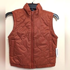 NWT Girl's Rust Quilted Puffer Vest